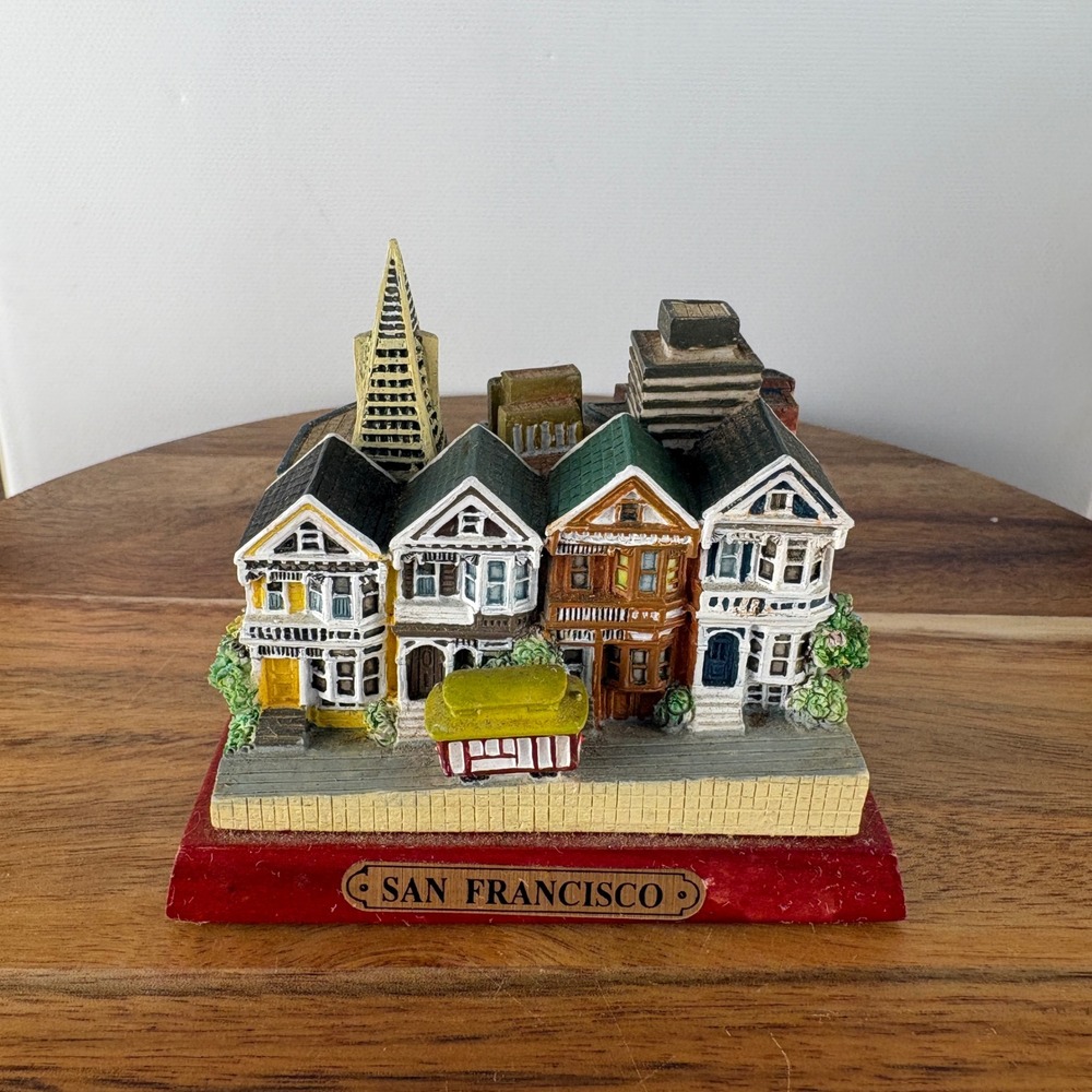 Vintage 1997 San Francisco Skyline Figurine Painted Souvenir